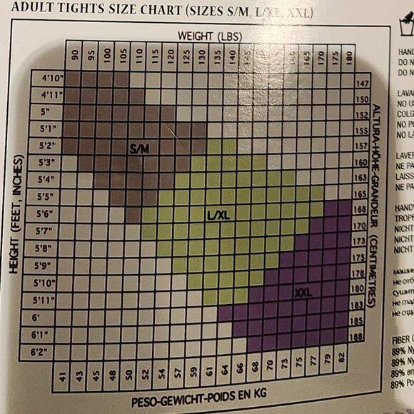 NWT - EUROTARD 210 Adult Convertible Seamless Tights - Picture 4 of 4